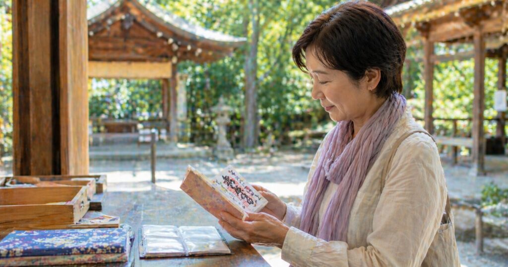 御朱印コピーの是非について、扱い方や注意点を整理しながら御朱印文化を考える和の場面