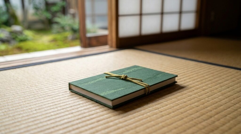御朱印帳を並べながら御朱印を集める理由や魅力について比較し考えている女性の様子