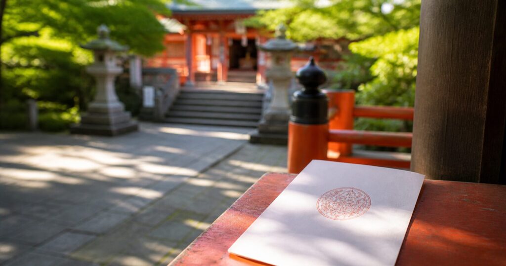 鋸山日本寺の御朱印を確認する案内